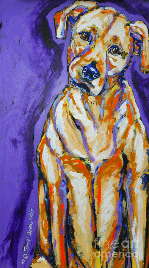 Pet Portrait Painting - Really The Shoe Was Already Like That #1 by Tami Curtis 