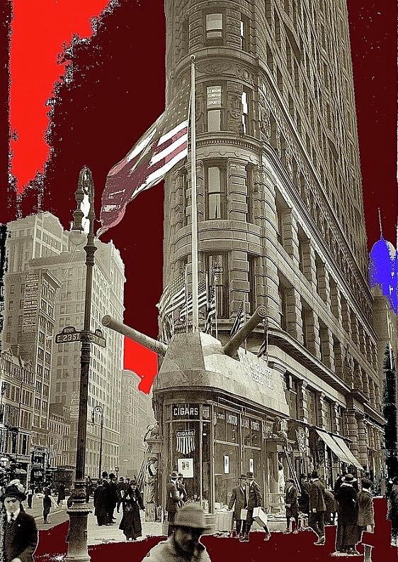 Recruiting Display 23rd And Broadway Flatiron Building New York City April 1917-2014 Photograph