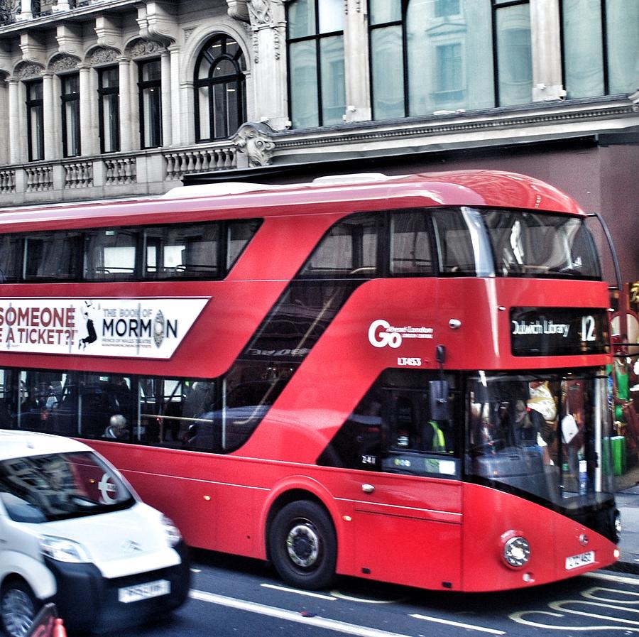 London Photograph - Red Bus in London  #3 by Joshua Miranda