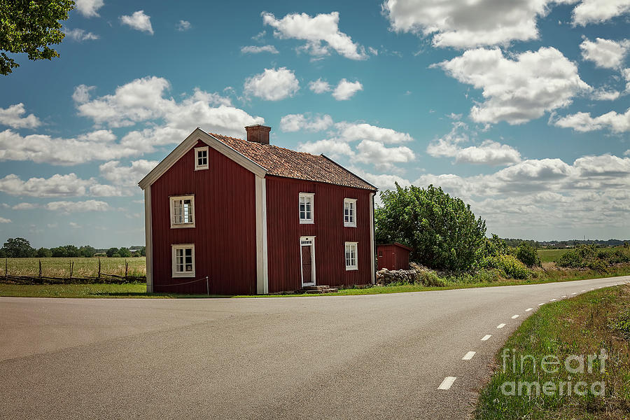 Red countryside cottage #1 Photograph by Sophie McAulay
