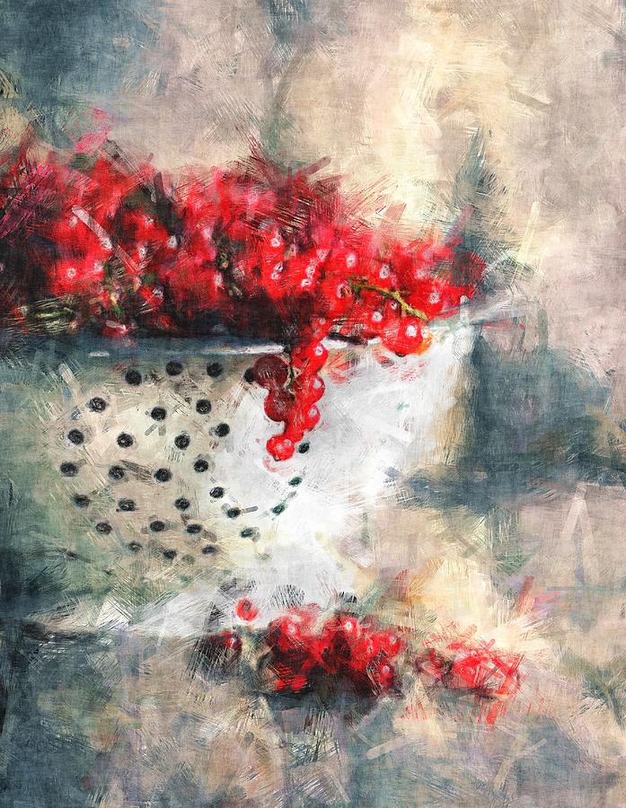 Red Currants #2 Digital Art by Tanya Gordeeva