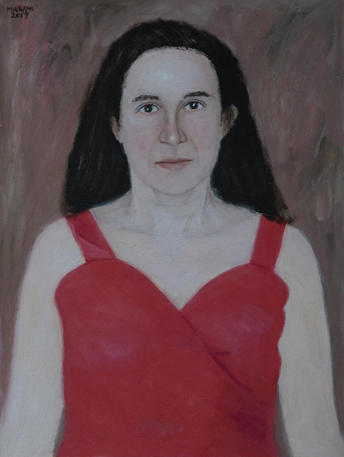 Red Dress #1 Painting by Masami IIDA