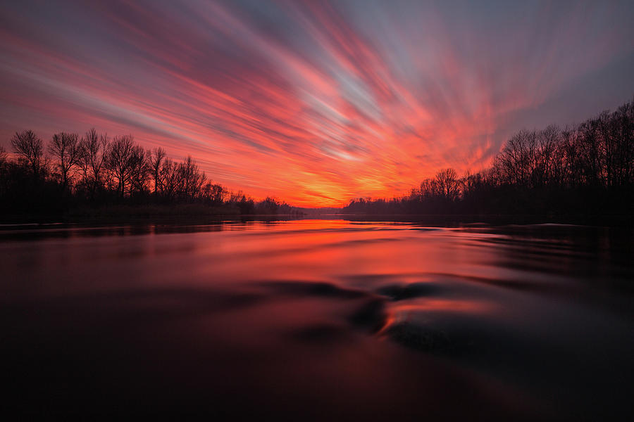 Red dusk #1 Photograph by Davorin Mance