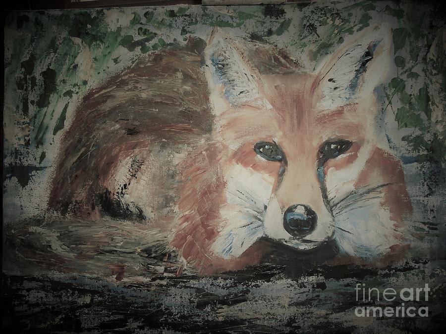Red Fox #1 Painting by Angela Cartner