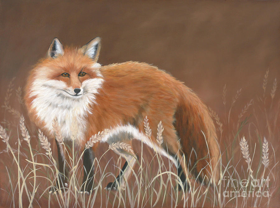Red Fox #1 Painting by Julie Peterson