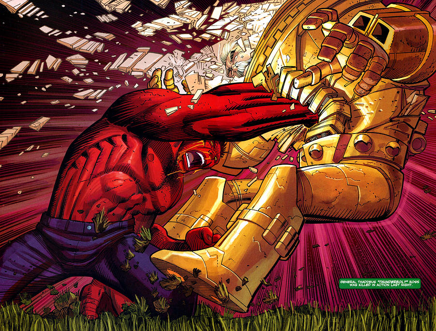 Red Hulk Digital Art - Red Hulk #1 by Super Lovely