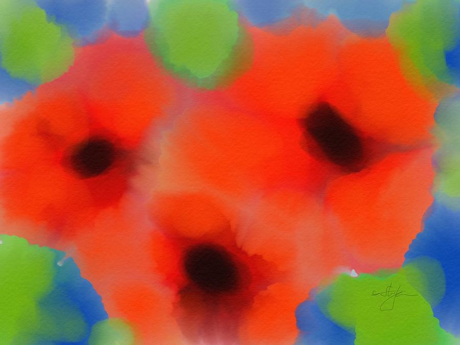 Red poppies #1 Painting by Cristina Stefan