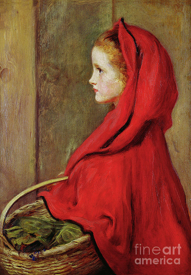 John Everett Millais Painting - Red Riding Hood by John Everett Millais