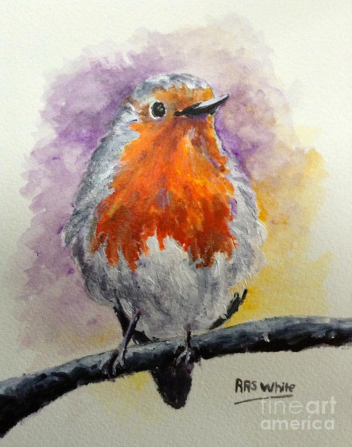 Red Robin Painting by Art By Three Sarah Rebekah Rachel White