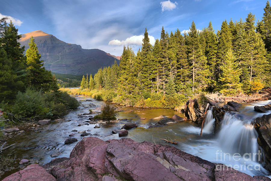 Red Rock Falls Landscape Photograph by Adam Jewell
