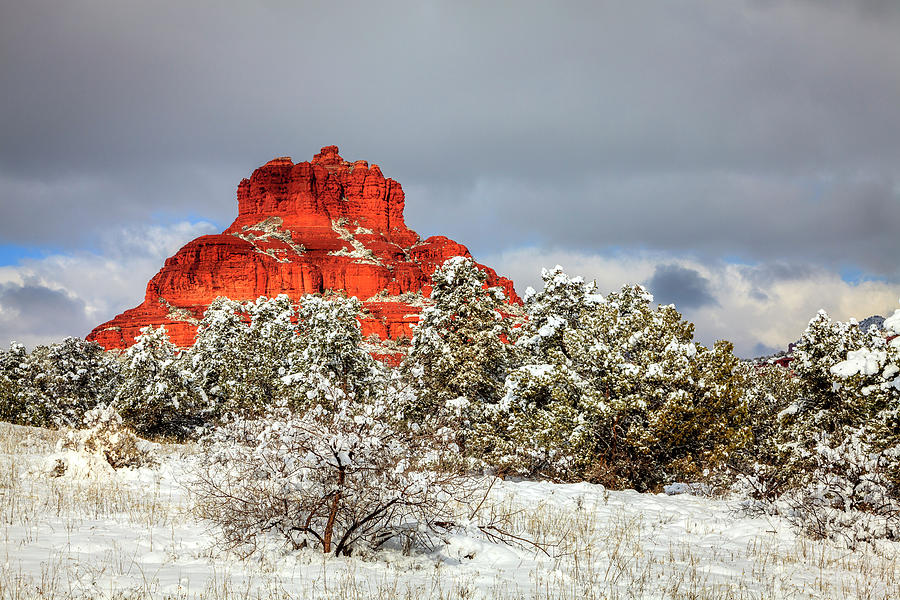 Red Rocks in winter Photograph by Alexey Stiop