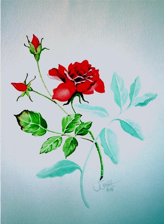 Red Roses #1 Painting by Jimmy Smith