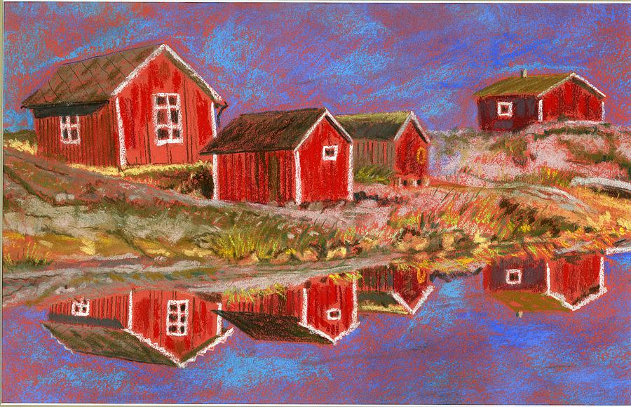 Barn Painting - Red Shacks #1 by Ferne McGinnis