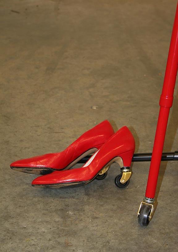 Red Shoes and Cane #1 Photograph by Sherry Leigh Williams