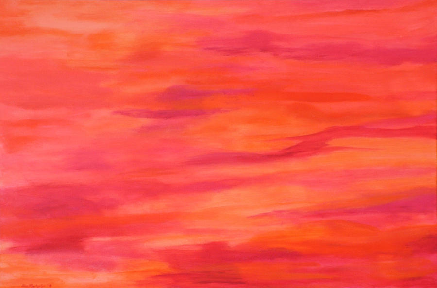 Red Skies  #1 Painting by Alex Mortensen