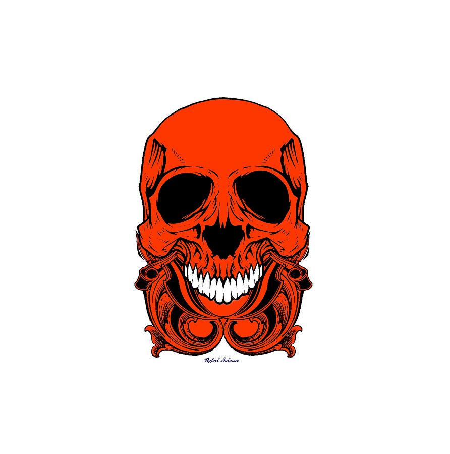 Red Skull  #1 Digital Art by Rafael Salazar