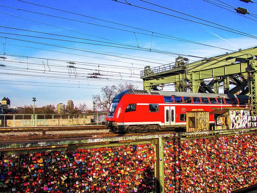 Transportation Photograph - Red Train #1 by Cesar Vieira