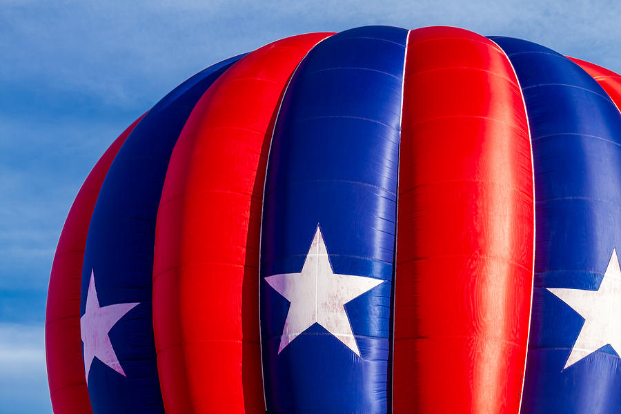 Red White and Blue Balloon #1 Photograph by Teri Virbickis