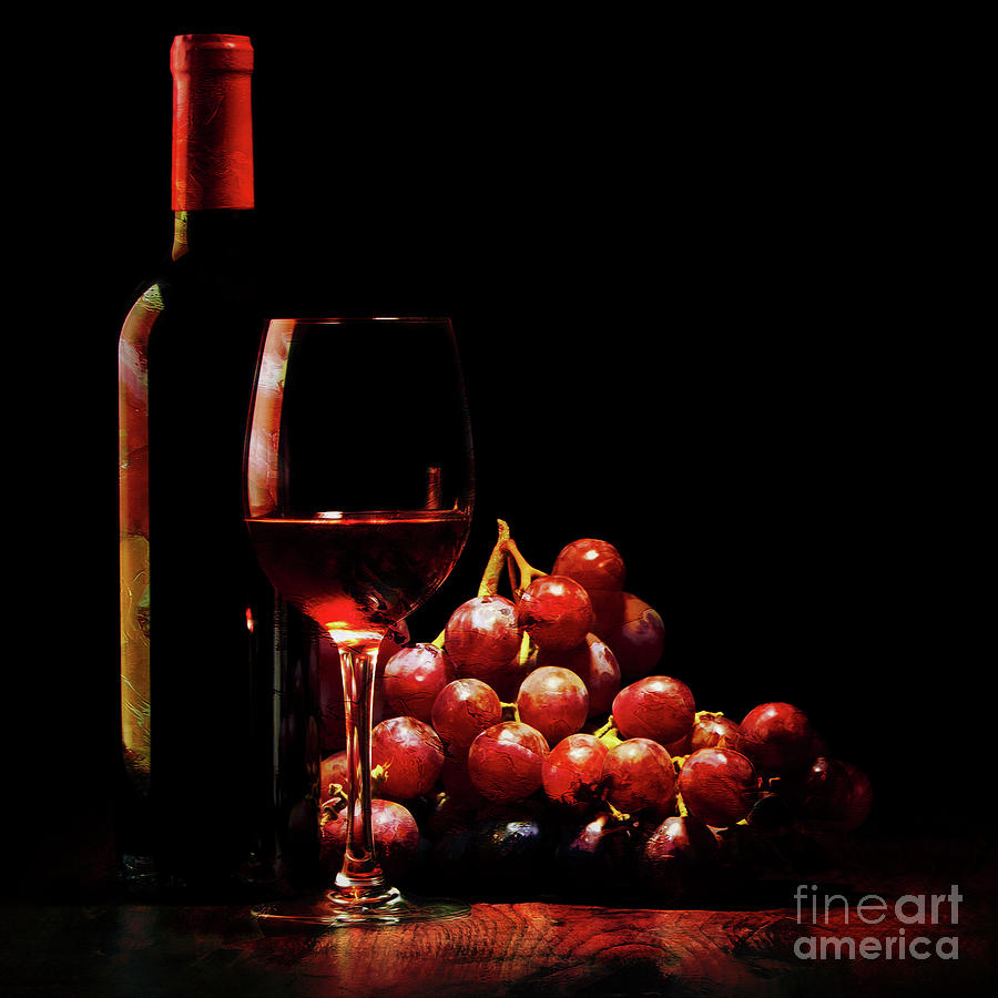 Red Wine  #1 Painting by Gull G