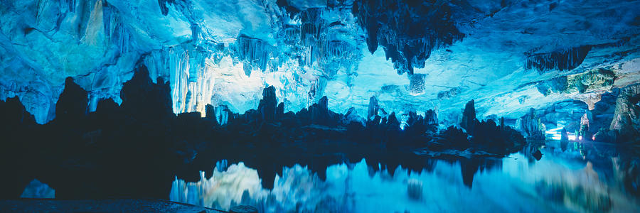 Landscape Photograph - Reed Flute Cave In Guilin, Guangxi #1 by Panoramic Images
