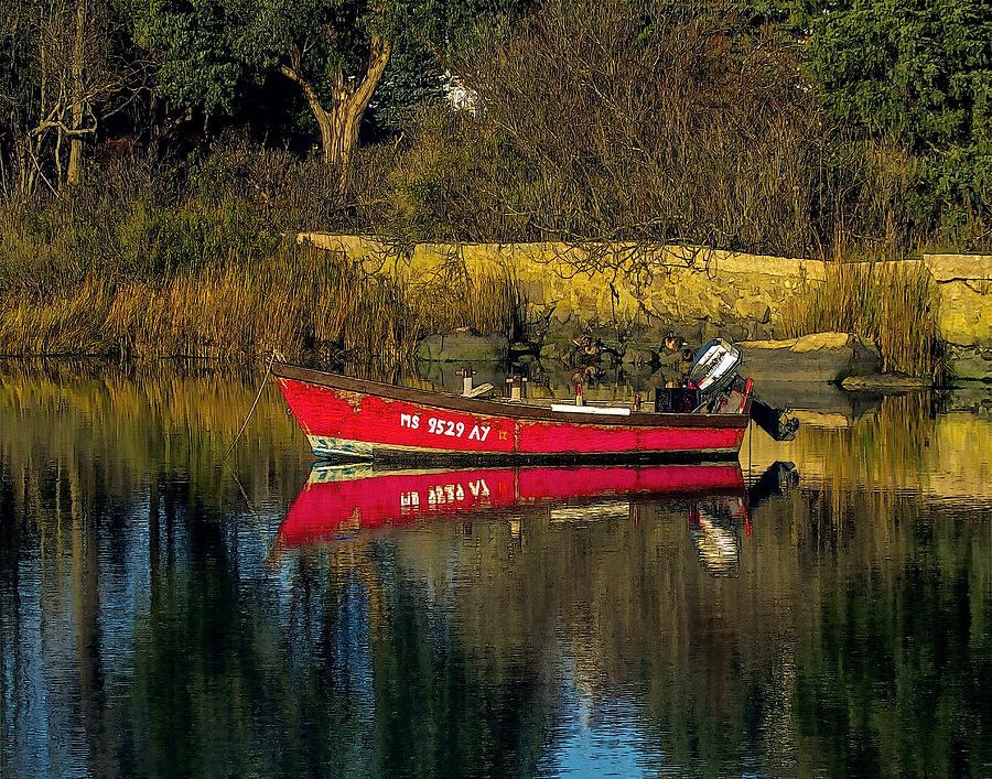 Reflected Skiff #2 Photograph by Constantine Gregory
