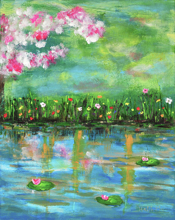Reflections Of Spring #1 Painting by Haleh Mahbod