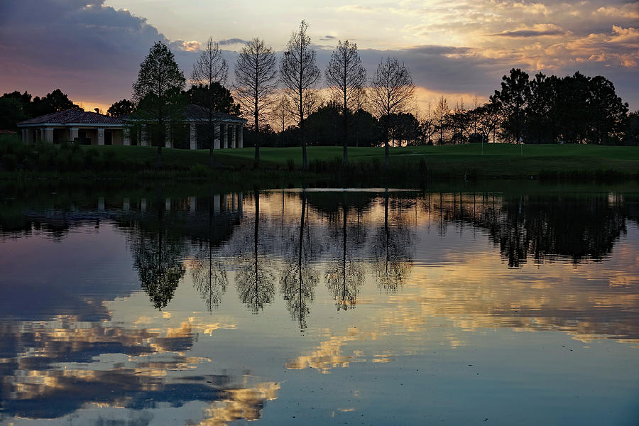 Reflections On A Water Hazzard At The Shingle Creek Golf Club In Orlando Florida #1 Photograph by Rick Rosenshein