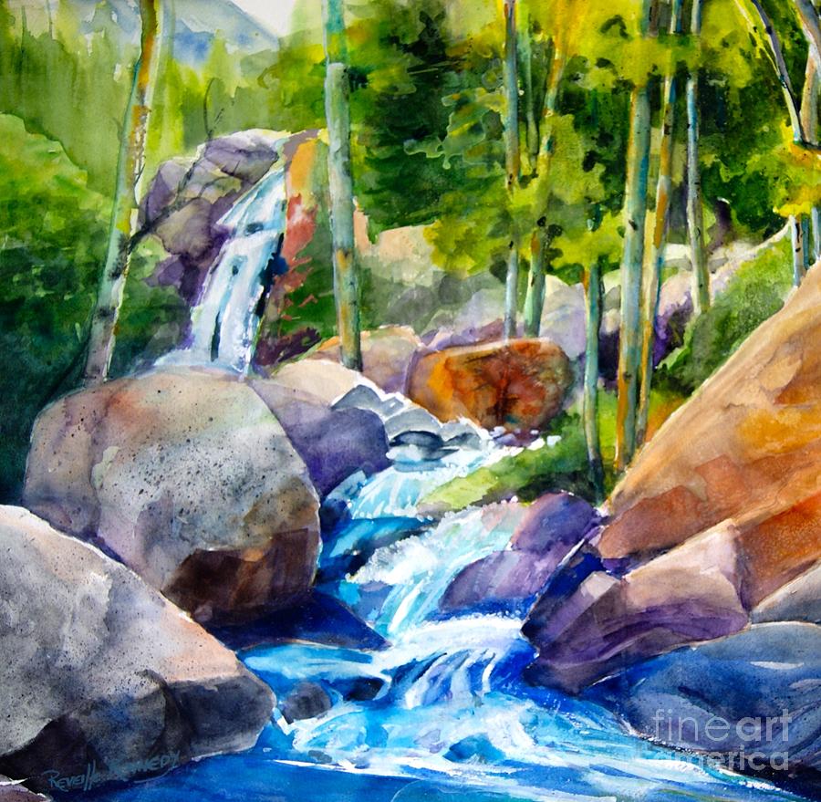 Refreshing Sparkling Waterfall Painting