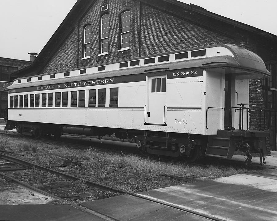 Passenger Trains Photograph - Refurbished Car 7411 - 1960 #1 by Chicago and North Western Historical Society