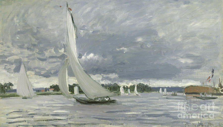 Claude Monet Painting - Regatta at Argenteuil by Claude Monet