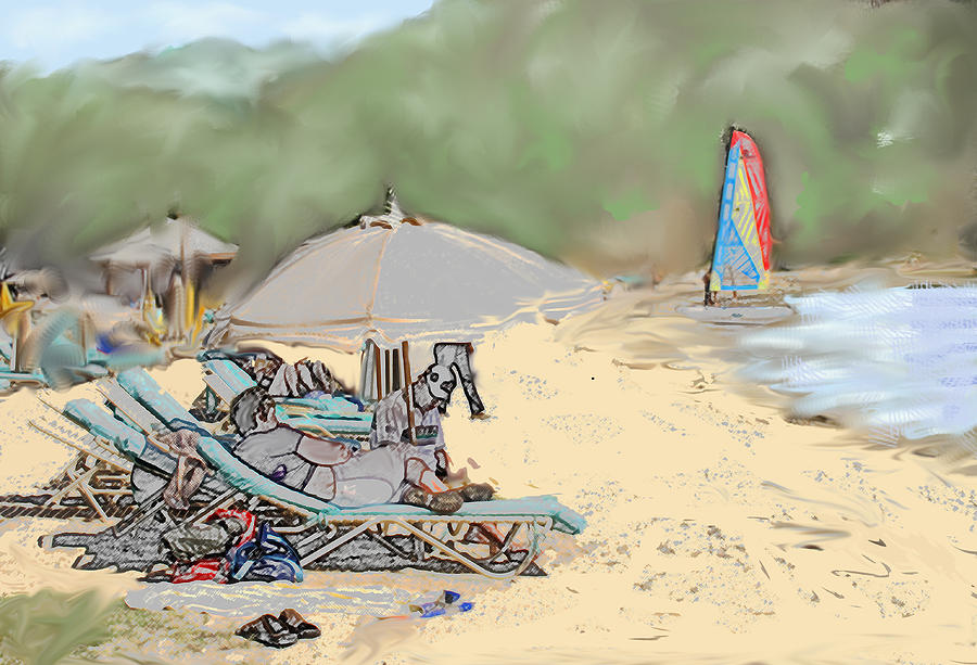 Vacation Digital Art - Reggae Beach by Ian MacDonald Vacation Digital Art - Reggae Beach by Ian MacDonald