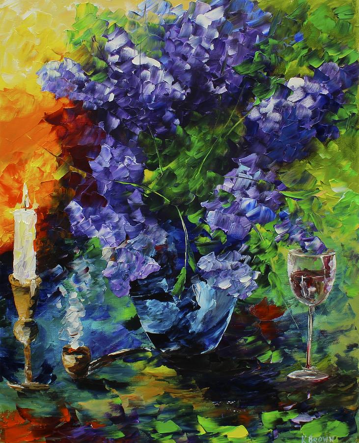 Lilacs Painting by Kevin  Brown