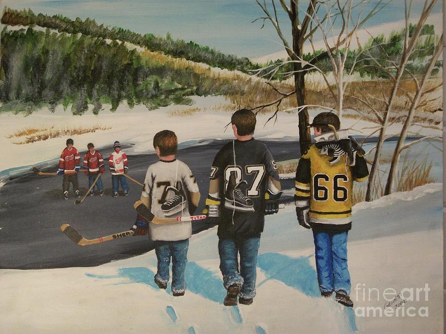 Sidney Crosby Painting - Rematch 2008 #1 by Ron Genest