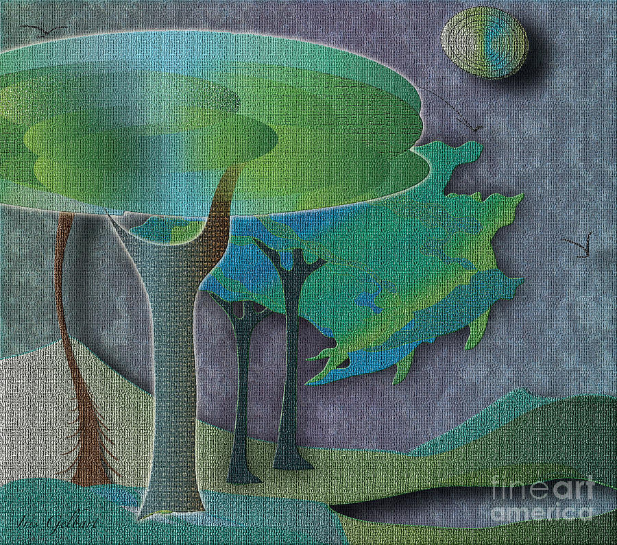 Tree Digital Art - Restful #1 by Iris Gelbart