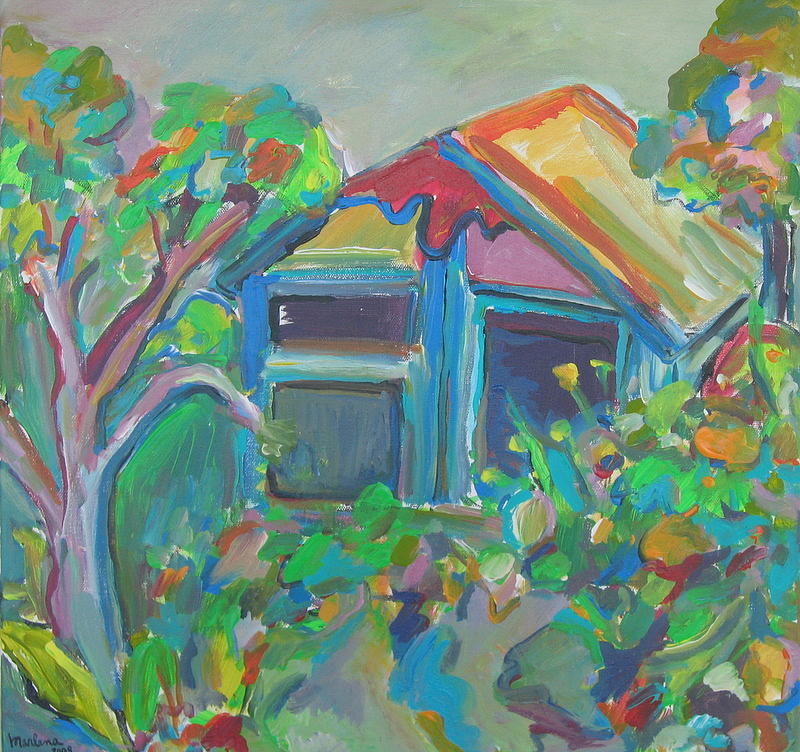 Landscape Painting - Retreat by Marlene Robbins Landscape Painting - Retreat by Marlene Robbins