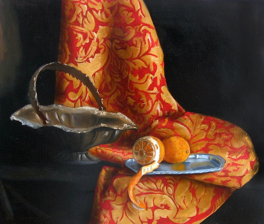 Still Life Painting - Retro Citrus by Kristina Savchenko