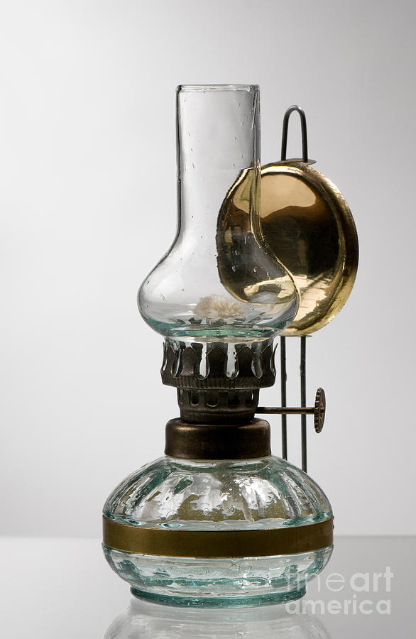 Retro Style Glass Decorative Oil Lamp Or Lantern Photograph By