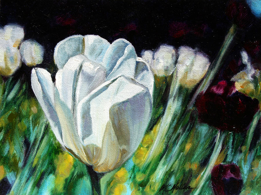 Tulip Painting - Returning Tulips #1 by Christy Mullen