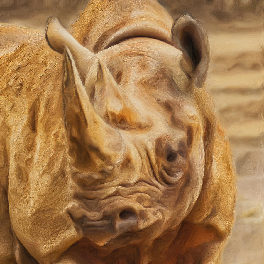 Milwaukee Painting - Rhino #1 by Jack Zulli