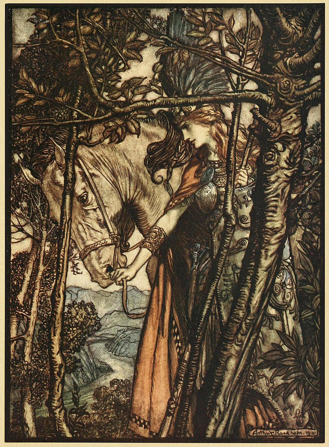 RING CYCLE The Valkyrie Painting by Arthur Rackham