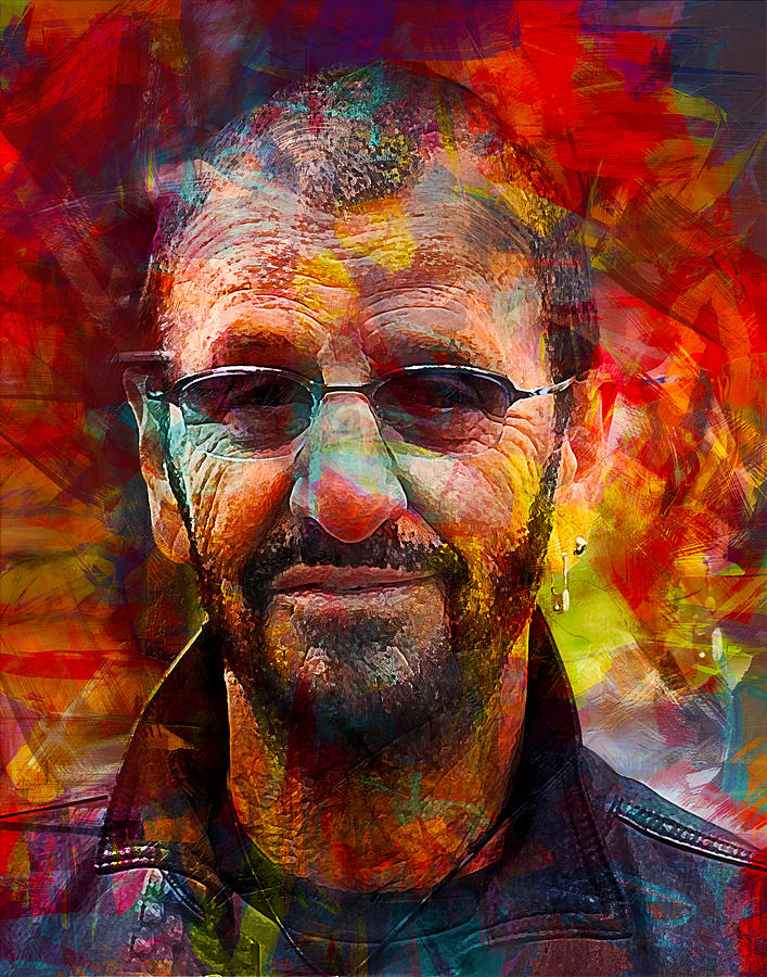 Ringo Starr. The Beatles. Digital Art by Lilia Kosvintseva