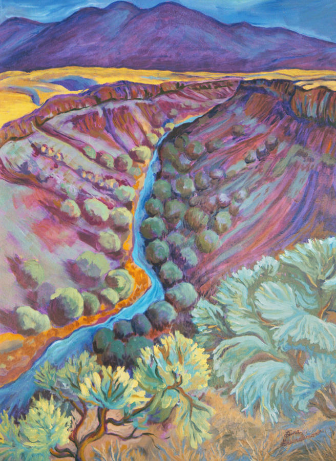 Rio Grande in September Painting by Gina Grundemann