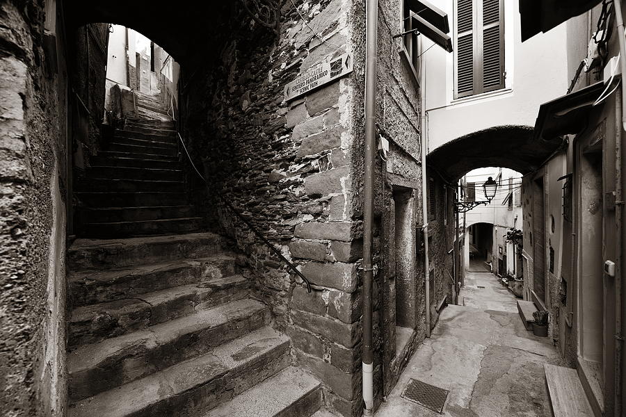 Riomaggiore alley  #1 Photograph by Songquan Deng