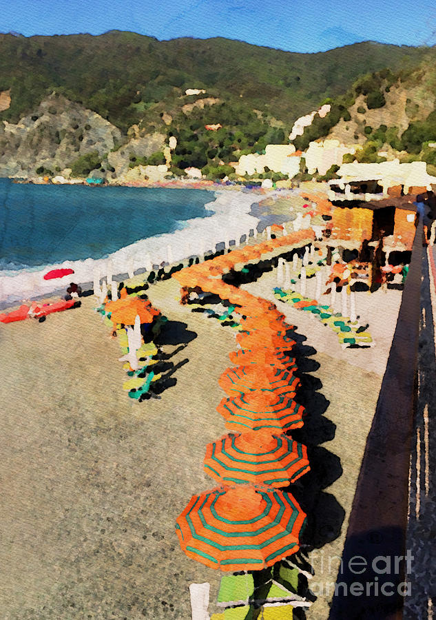 Monterosso al Mare  Italy Painting by Jacklyn Duryea Fraizer