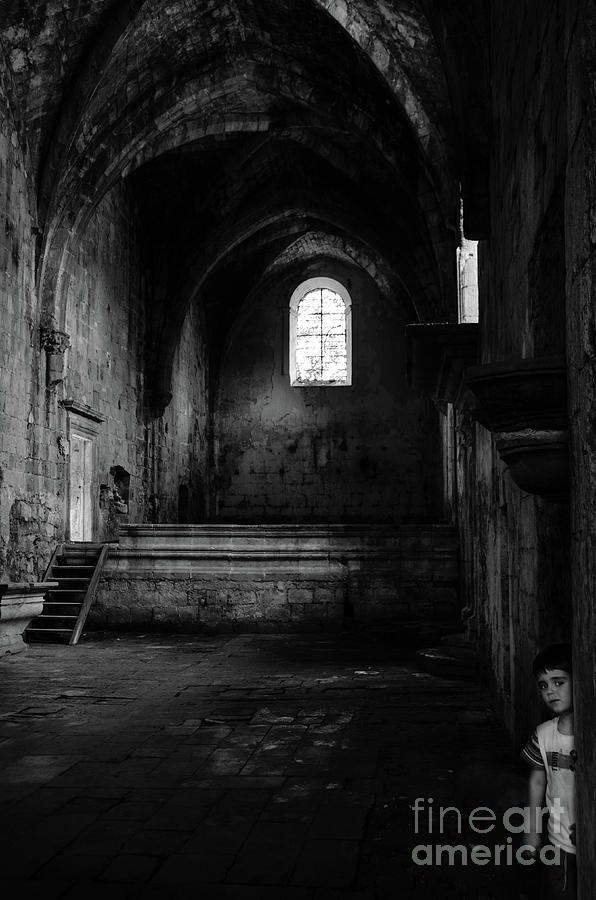 Rioseco Abandoned Abbey Nave Bw #1 Photograph by RicardMN Photography