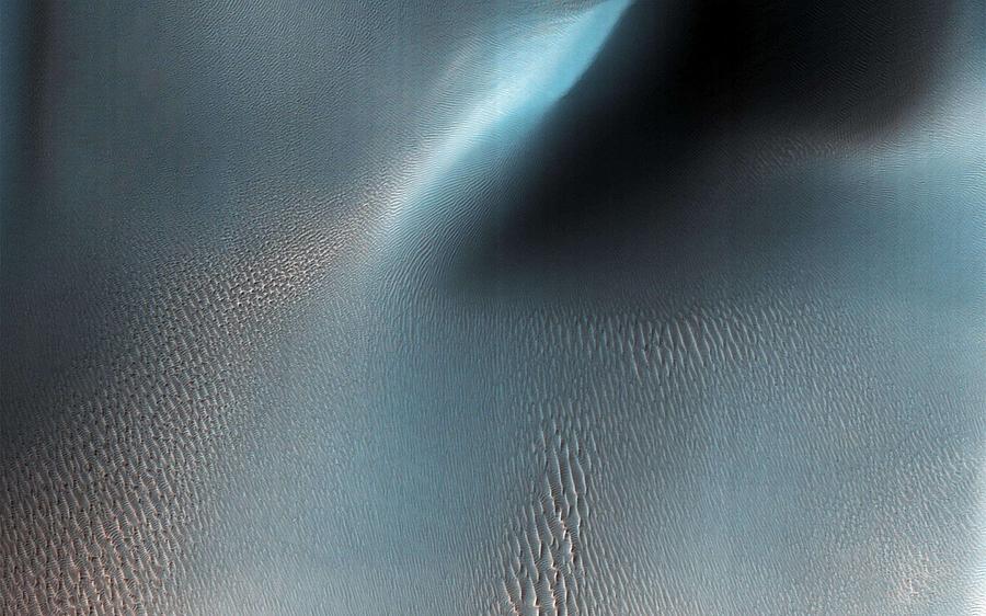 Ripples and Dunes in Proctor Crater, Mars #1 Painting by Celestial Images