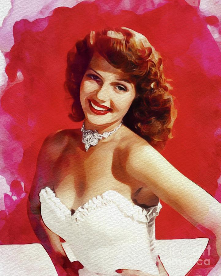 Hollywood Painting - Rita Hayworth, Vintage Movie Star #1 by Esoterica Art Agency