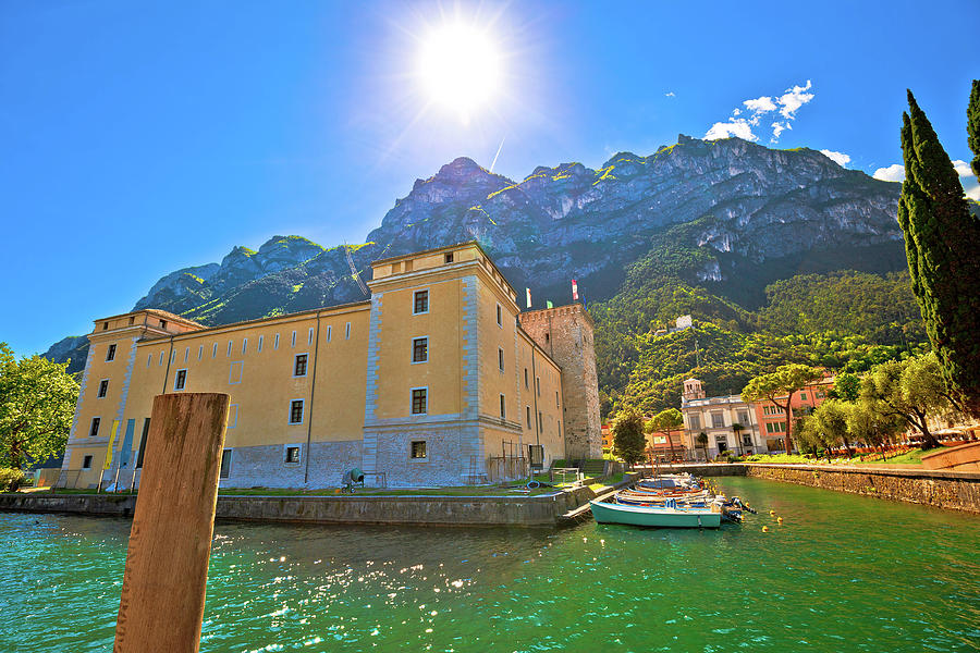 Riva del Garda old waterfront view #1 Photograph by Brch Photography
