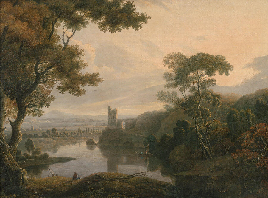 River Landscape, from 1773 Painting by George Barret River Landscape, from 1773 Painting by George Barret