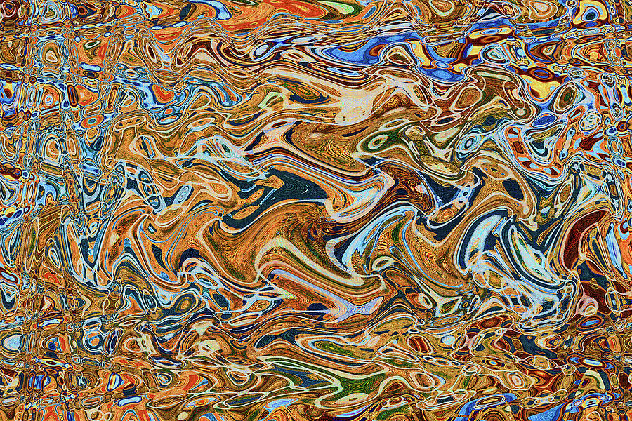 River Rocks Abstract #1 Digital Art by Tom Janca